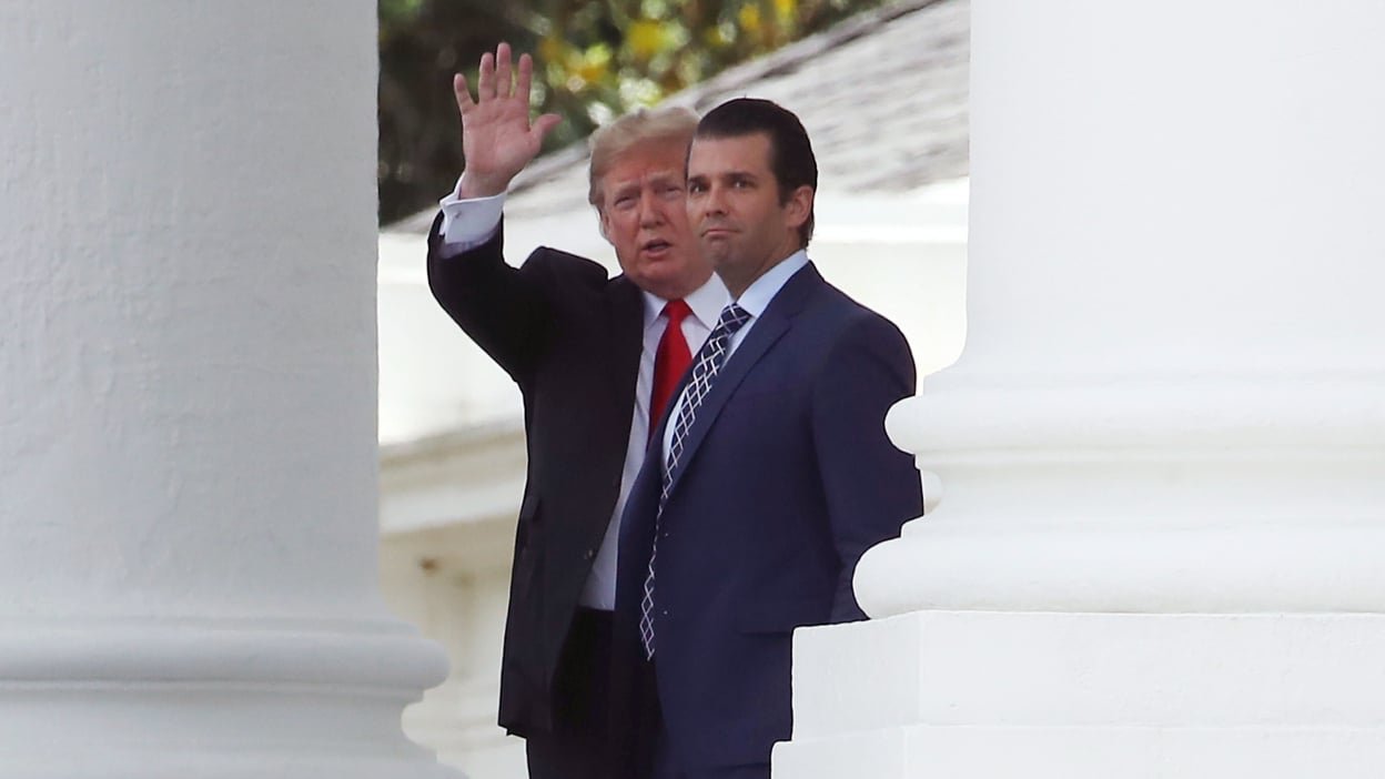 Trump and Trump Jr. jump on the false Twitter 